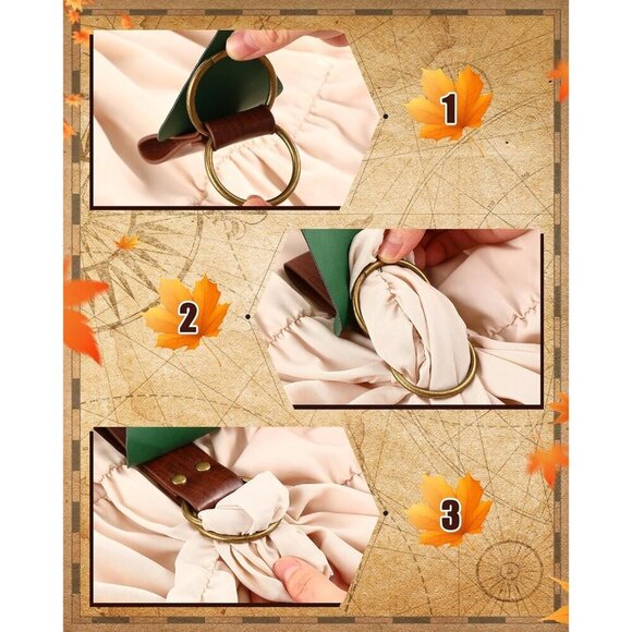 Women Renaissance Accessories Leaf Belt Bag Potion Bottles Medieval Viking Gift main image 6